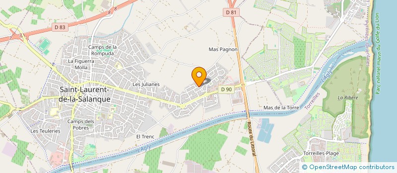 localisation de l'entreprise MONSIEUR BRICE SAMSO  SAINT-LAURENT-DE-LA-SALANQUE