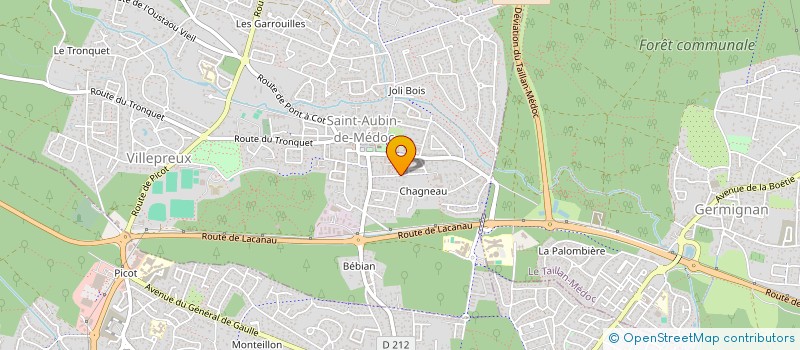 localisation de l'entreprise MONSIEUR BRICE SUBERCASEAUX  SAINT-AUBIN-DE-MEDOC