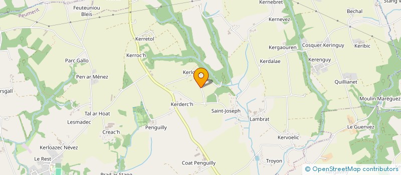 localisation de l'entreprise MONSIEUR BRICE WACHE  POULDREUZIC