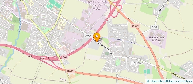 localisation de l'entreprise MONSIEUR BRICE WERBROUCK  SAULTAIN