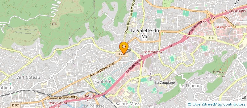 localisation de l'entreprise MONSIEUR BRIEUC BERIDEL  TOULON