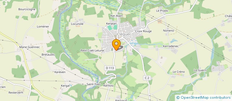 localisation de l'entreprise MONSIEUR BRIEUC CAIROU  CLEGUER