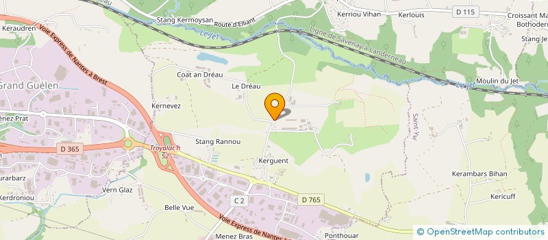 localisation de l'entreprise MONSIEUR BRIEUC LE GOFF à SAINT-EVARZEC