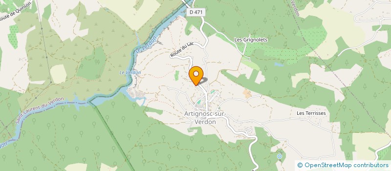 localisation de l'entreprise MONSIEUR BRIEUC VAN PACHTENBEKE  ARTIGNOSC-SUR-VERDON