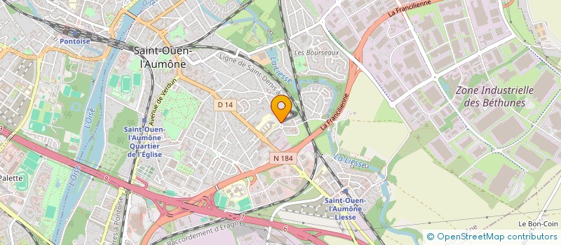 localisation de l'entreprise MONSIEUR BRILLANT KOMECHOU  SAINT-OUEN-L'AUMONE