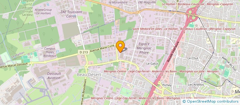 localisation de l'entreprise MONSIEUR BRUCE FELTMAN  MERIGNAC