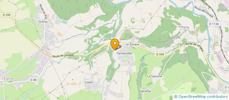 localisation de l'entreprise MONSIEUR BRUNO ALLIRAND à SANSSAC L'EGLISE