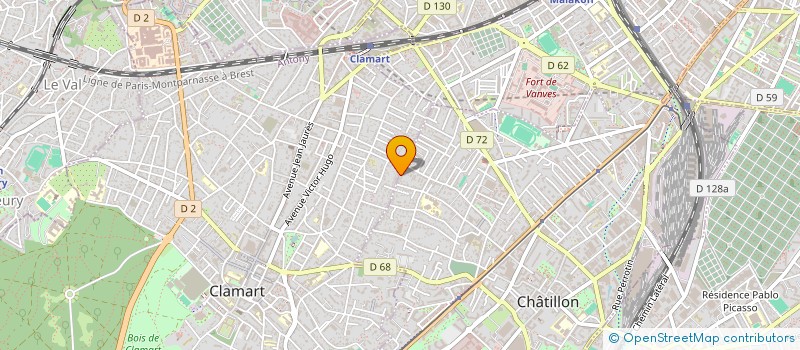 localisation de l'entreprise MONSIEUR BRUNO ARBAUD  CHATILLON