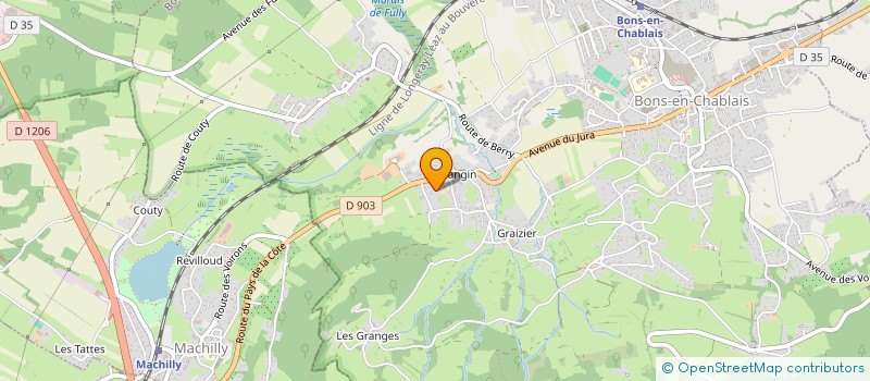 localisation de l'entreprise MONSIEUR BRUNO BADET  BONS-EN-CHABLAIS