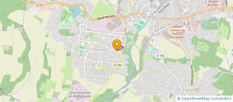 localisation de l'entreprise MONSIEUR BRUNO BADIN  CHARVIEU-CHAVAGNEUX