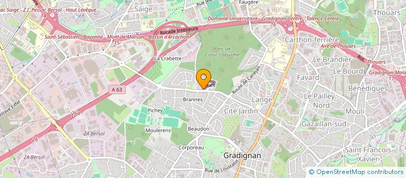 localisation de l'entreprise MONSIEUR BRUNO BARBIER  GRADIGNAN