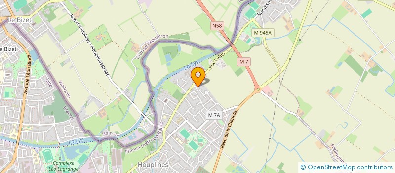 localisation de l'entreprise MONSIEUR BRUNO BARDOEL  HOUPLINES