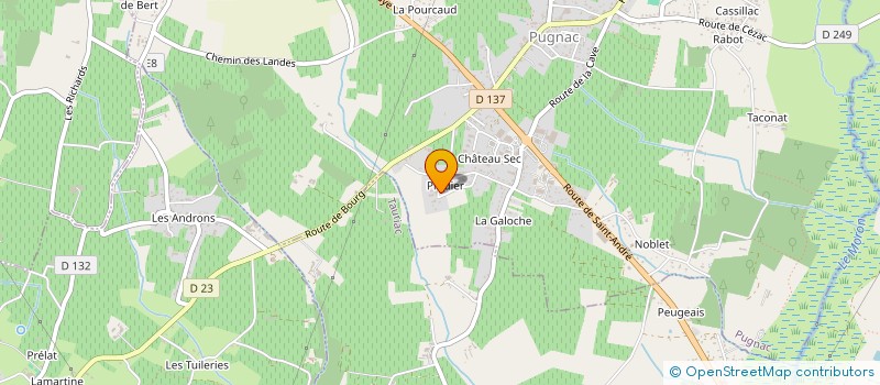 localisation de l'entreprise MONSIEUR BRUNO BARONNET  PUGNAC