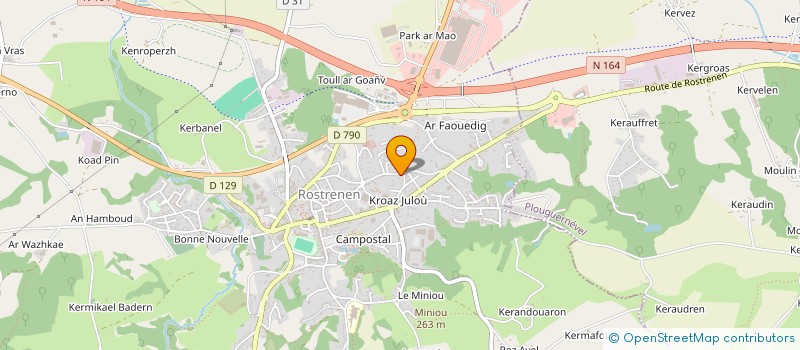 localisation de l'entreprise MONSIEUR BRUNO BARRY à ROSTRENEN