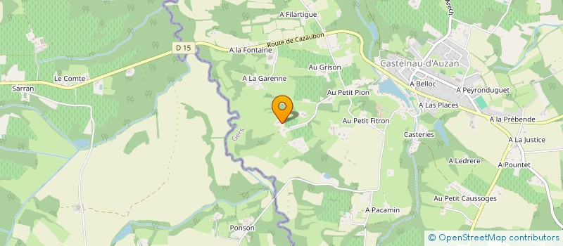 localisation de l'entreprise MONSIEUR BRUNO BATISTA COUTINHO à CASTELNAU D'AUZAN LABARRERE