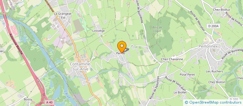 localisation de l'entreprise MONSIEUR BRUNO BAUBE  CONTAMINE-SUR-ARVE