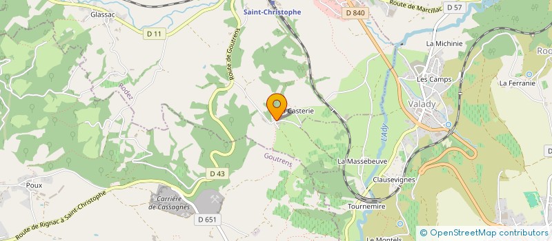 localisation de l'entreprise MONSIEUR BRUNO BECUS à SAINT-CHRISTOPHE-VALLON