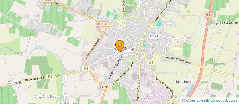 localisation de l'entreprise MONSIEUR BRUNO BENARD à BARBEZIEUX-SAINT-HILAIRE