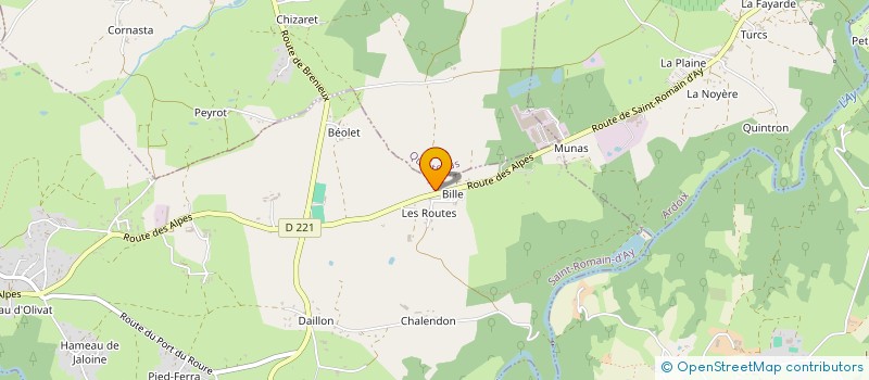 localisation de l'entreprise MONSIEUR BRUNO BERGERON  SAINT-ROMAIN-D AY