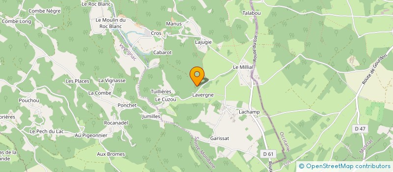 localisation de l'entreprise MONSIEUR BRUNO BERNARD à VEYRIGNAC