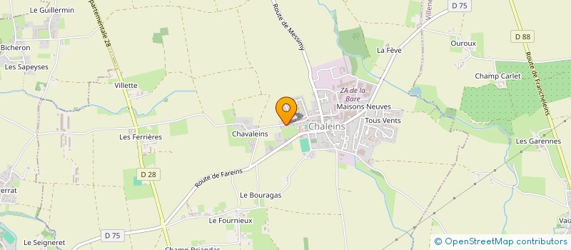 localisation de l'entreprise MONSIEUR BRUNO BERNARD  CHALEINS