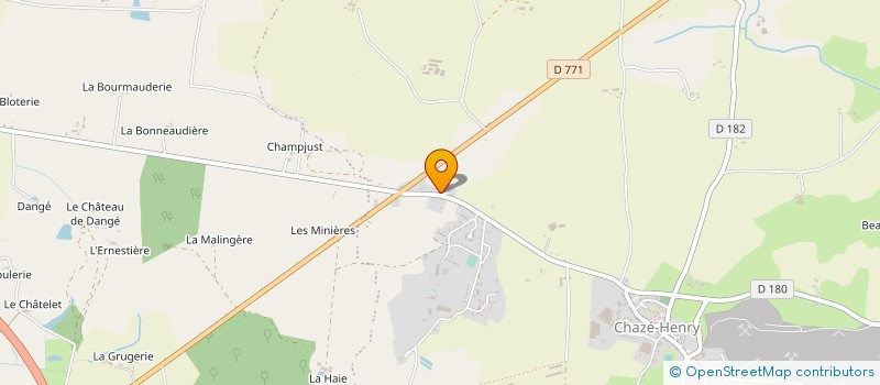 localisation de l'entreprise MONSIEUR BRUNO BERNARD  OMBREE D'ANJOU