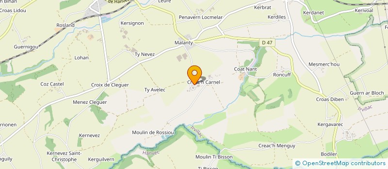 localisation de l'entreprise MONSIEUR BRUNO BERNICOT  IRVILLAC