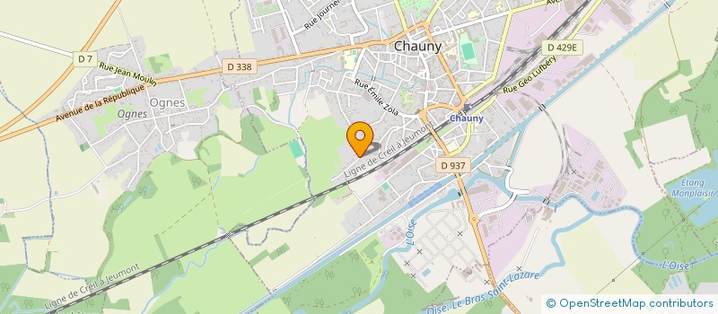 localisation de l'entreprise MONSIEUR BRUNO BERTIN  CHAUNY