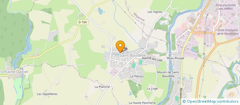 localisation de l'entreprise MONSIEUR BRUNO BEUNEUX à SAINT-BAUDELLE