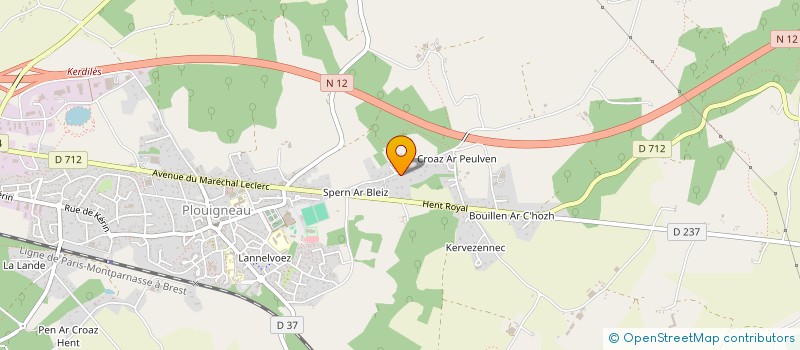 localisation de l'entreprise MONSIEUR BRUNO BOMMELAER  PLOUIGNEAU