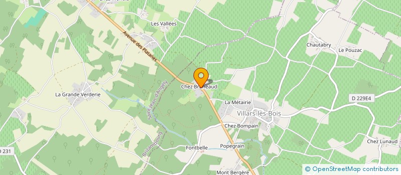 localisation de l'entreprise MONSIEUR BRUNO BONNEAU  VILLARS-LES-BOIS