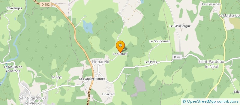 localisation de l'entreprise MONSIEUR BRUNO BONNET à LIGNAREIX