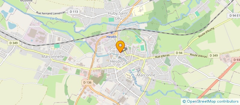 localisation de l'entreprise MONSIEUR BRUNO BONVARLET  HESDIN