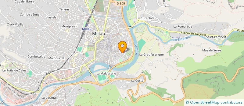 localisation de l'entreprise MONSIEUR BRUNO BORDES à MILLAU