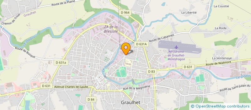 localisation de l'entreprise MONSIEUR BRUNO BOUDET  GRAULHET