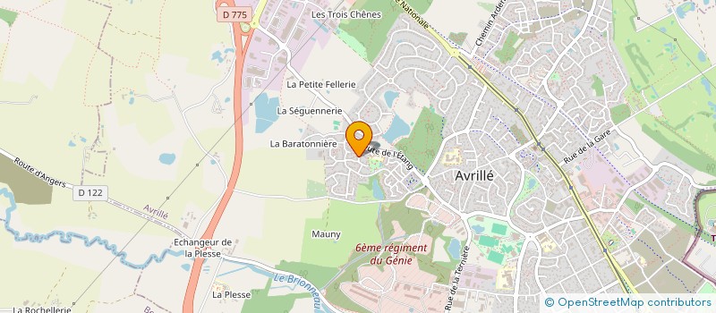 localisation de l'entreprise MONSIEUR BRUNO BOURGINE à AVRILLE