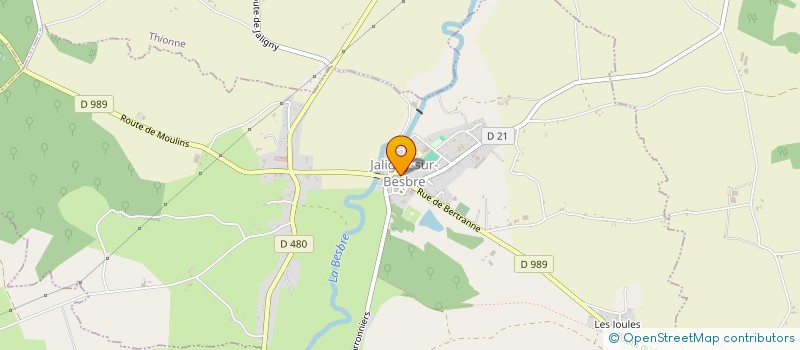 localisation de l'entreprise MONSIEUR BRUNO CANIER  JALIGNY-SUR-BESBRE