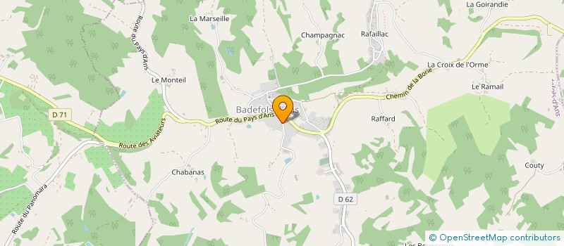 localisation de l'entreprise MONSIEUR BRUNO CAPREDON à BADEFOLS D'ANS