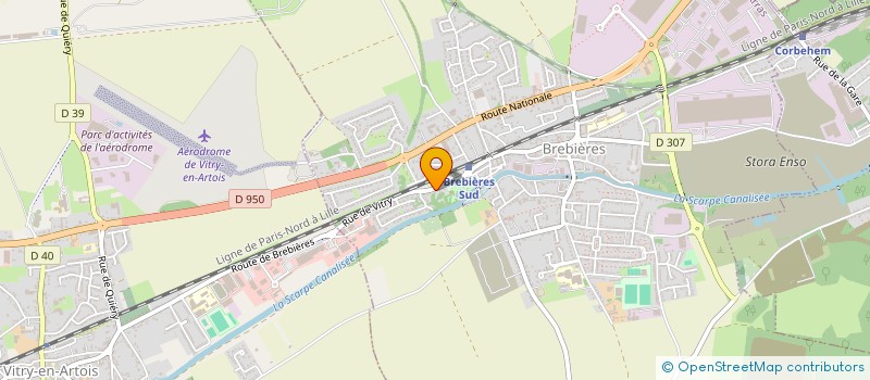 localisation de l'entreprise MONSIEUR BRUNO CARLIER  BREBIERES