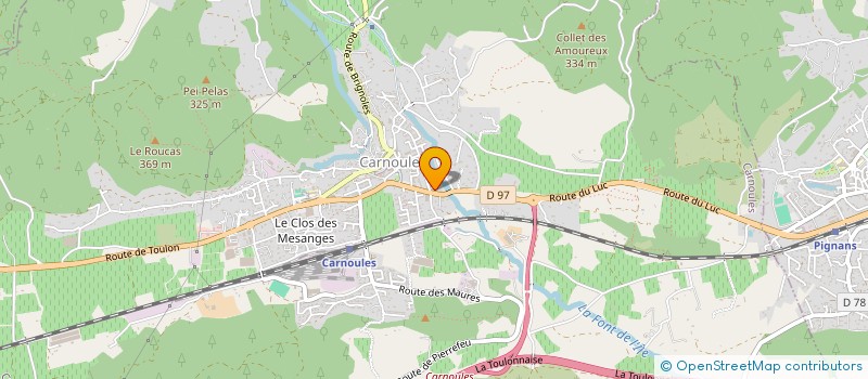 localisation de l'entreprise MONSIEUR BRUNO CARROI  CARNOULES