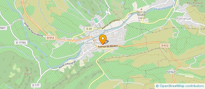 localisation de l'entreprise MONSIEUR BRUNO CAUQUIL  SAINT-CHINIAN