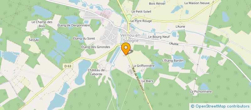 localisation de l'entreprise MONSIEUR BRUNO CELLIER  VERNOU-EN-SOLOGNE