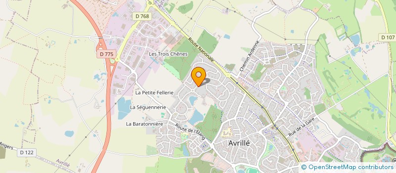 localisation de l'entreprise MONSIEUR BRUNO CHANTEAU à AVRILLE