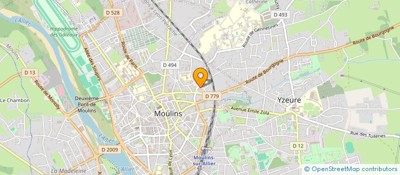 localisation de l'entreprise MONSIEUR BRUNO CHAPELIER à MOULINS