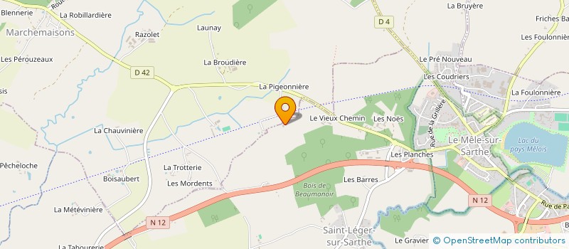 localisation de l'entreprise MONSIEUR BRUNO CHARDON à SAINT-LEGER-SUR-SARTHE