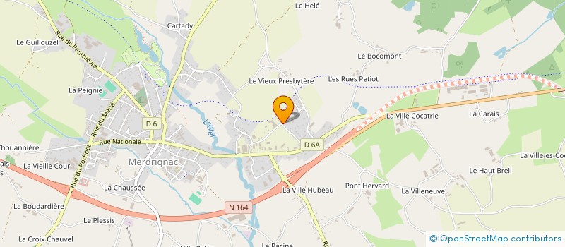 localisation de l'entreprise MONSIEUR BRUNO CHERIAUX  MERDRIGNAC