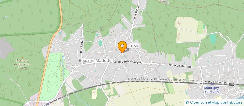 localisation de l'entreprise MONSIEUR BRUNO CLAIN  BOURRON-MARLOTTE