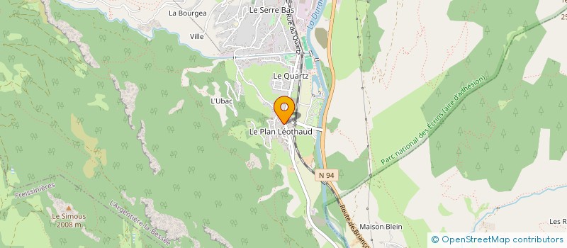 localisation de l'entreprise MONSIEUR BRUNO COMBE  L'ARGENTIERE-LA-BESSEE