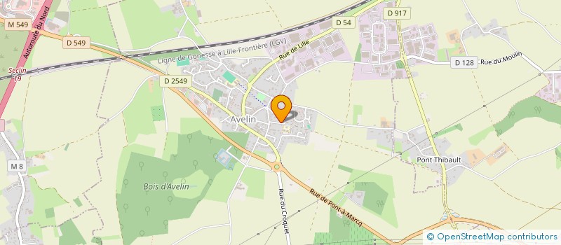 localisation de l'entreprise MONSIEUR BRUNO COUROUBLE à AVELIN