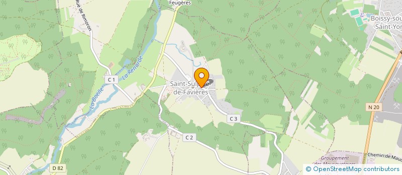 localisation de l'entreprise MONSIEUR BRUNO COURTOIS  SAINT-SULPICE-DE-FAVIERES
